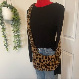 Leopard Print Hobo crossbody shoulder Bag